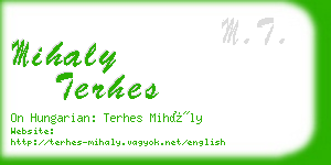 mihaly terhes business card